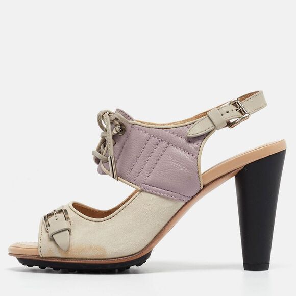 Tods Grey/purple Suede And Leather Ankle Strap Sandals Size 37,New Products : American Fashion Style Bags On Sale